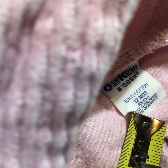 Vintage Vestbak Oshkosh B’gosh Corduroy Overalls Bib Pink Girl 12 Months 80s 90s - Picture 4 of 7